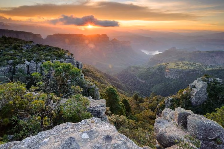Sunrise over the Blyde River Canyon on the Panorama Route