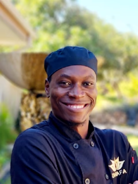 Eric, chef at The Zarafa, in the gardens