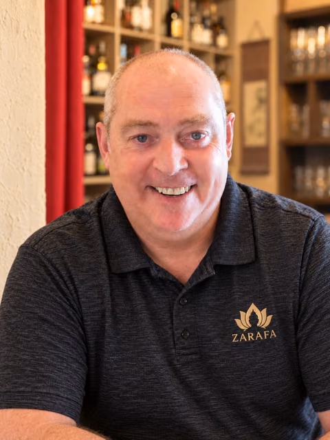 Barrie, your host at The Zarafa