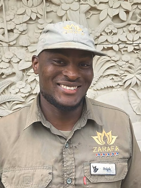 Rolph, who looks after the gardens and maintenance at The Zarafa